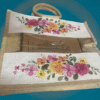 Jute Window Tote Bag | Designed Handbag | Gift Bag | Beach Bag