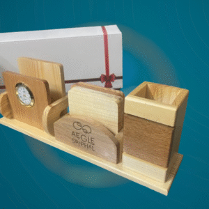 Bamboo 3 in 1 - Phone Stand - 3 Coasters - Pen Stand Desk Organiser