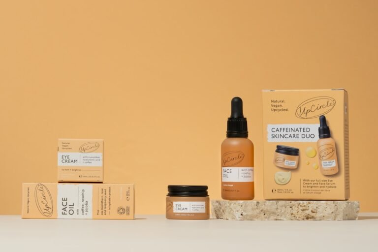 A counter top with a variety of natural eco products on it